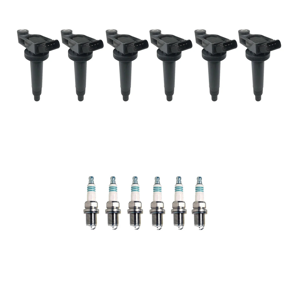 Set of 6 Ignition Coils & Denso Iridium Spark Plugs for Toyota Camry (1997–2001)
