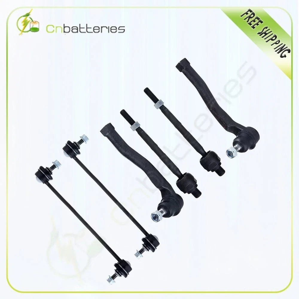 6x Suspension Inner Outer Tie Rod End + Sway Bar Kit for Chevrolet Aveo (2004–2011)