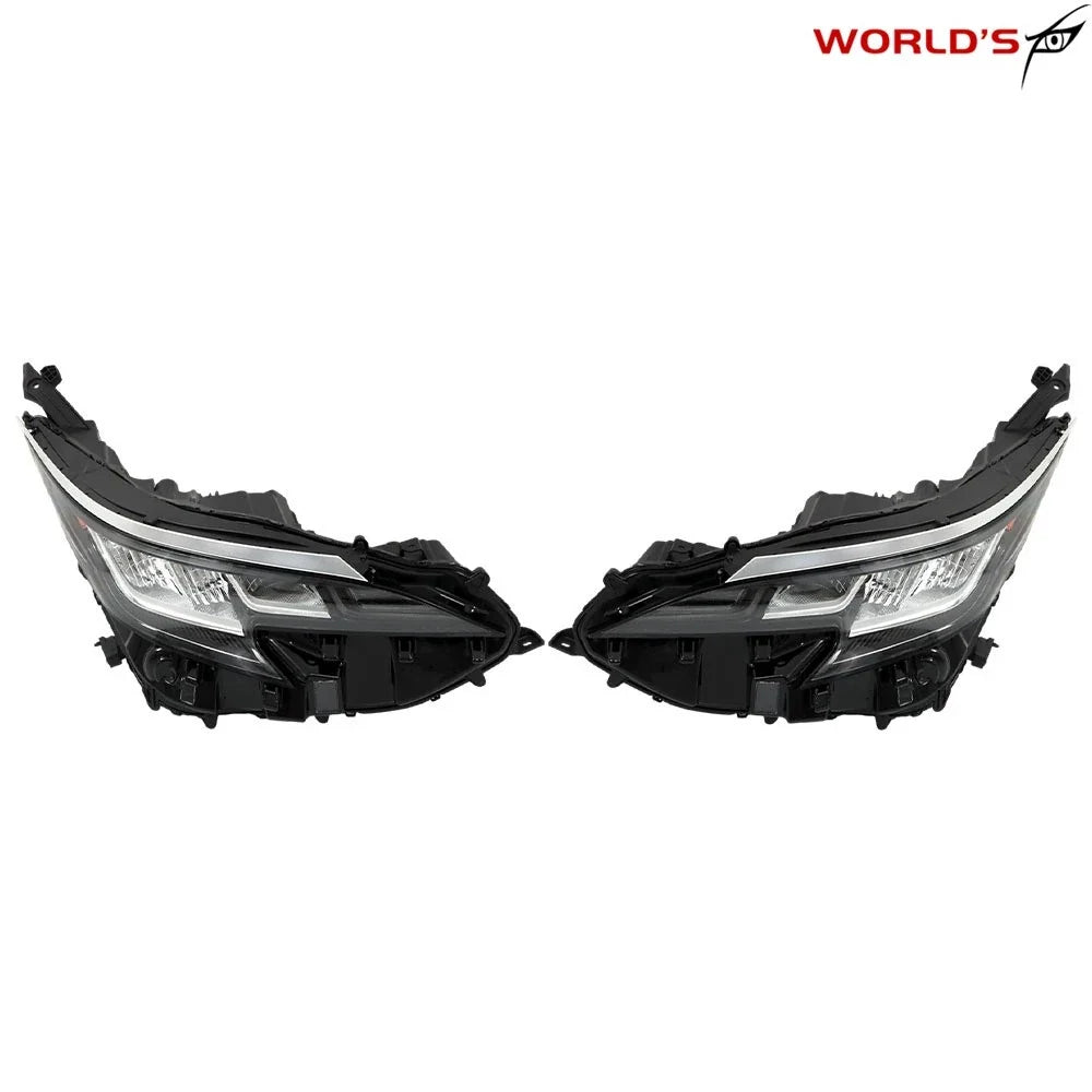 Set of 2 LED Headlights for Toyota Sienna (2021–2022) Chrome Bezel