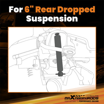 6 Inch Rear Drop Lowering Shocks for Chevy GMC C1500 (1988–1998) HLRTMI