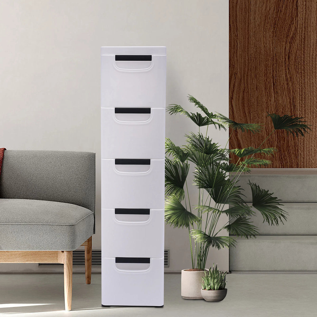 5-Drawer Vertical Tall Dresser for Closet Storage