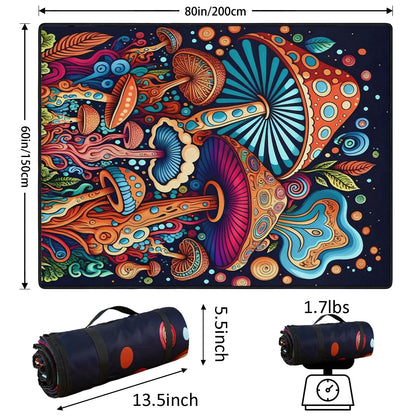 Waterproof Foldable Picnic Blanket 80"x60" for Outdoor Use