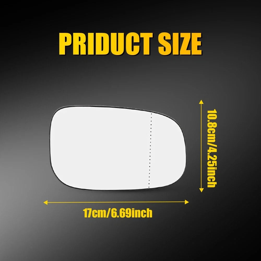 Right Side Heated Mirror Glass for Volvo S80/S40 (2007–2011) C30/C70 (2007–2012)