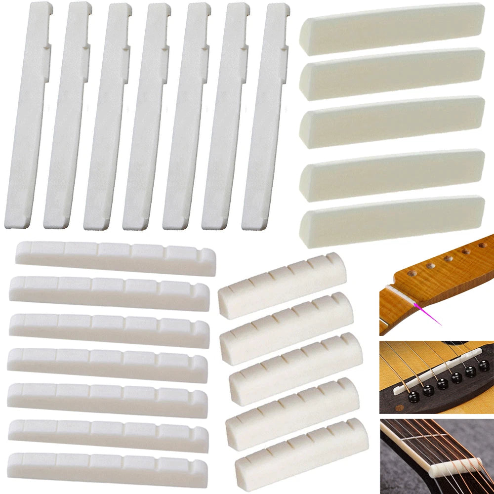 Slotted Bone Nut Block for Acoustic Guitar (Wholesale)