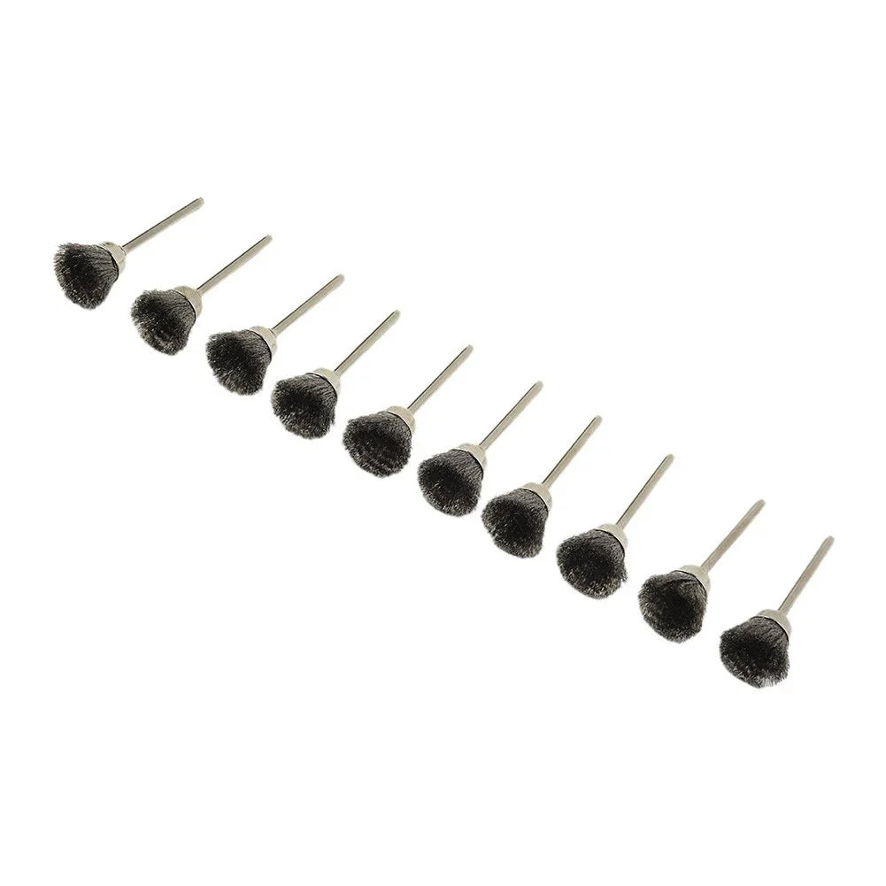 Set of 10 Bowl Shape Metal Wire Brushes for Grinder or Drill 13mm