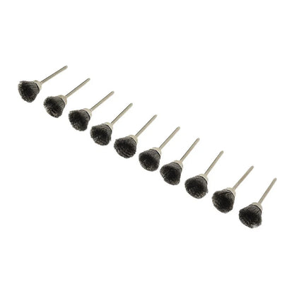 Set of 10 Bowl Shape Metal Wire Brushes for Grinder or Drill 13mm