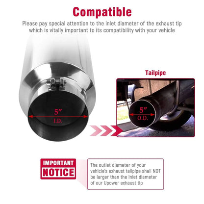 5-Inch to 7-Inch Diesel Exhaust Tip for Trucks and Cars