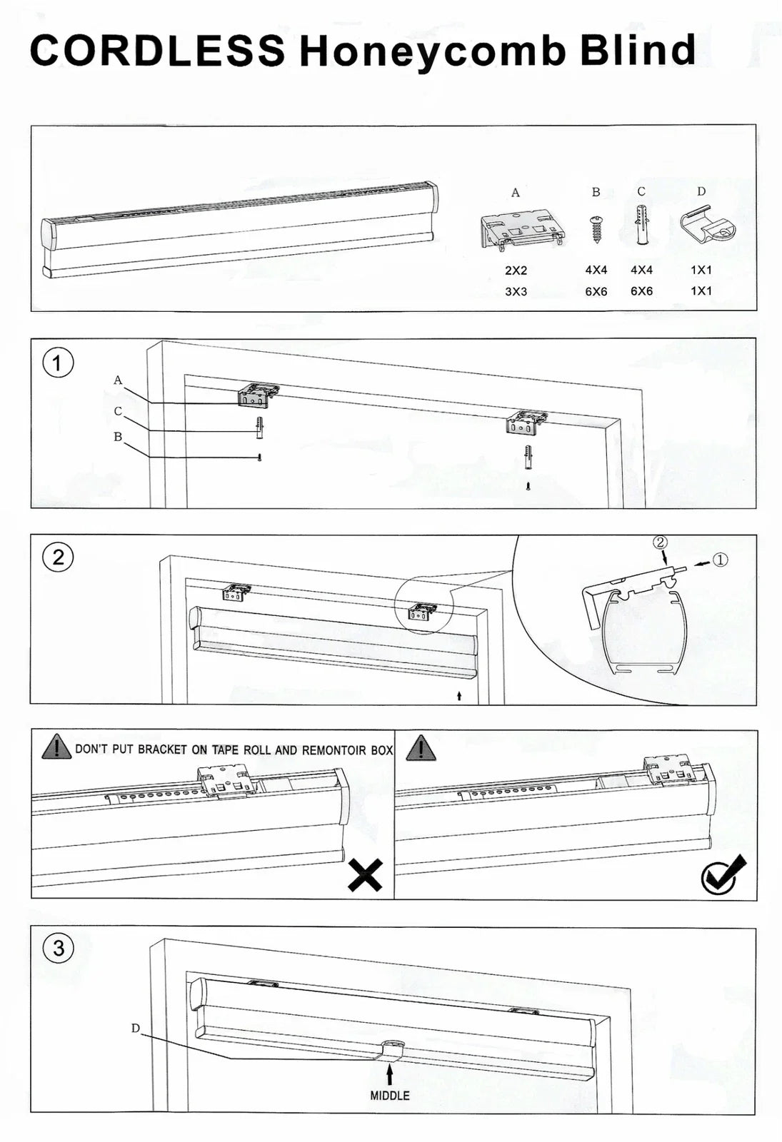 Cordless Cellular Shades for Window (67" W x 64" H)