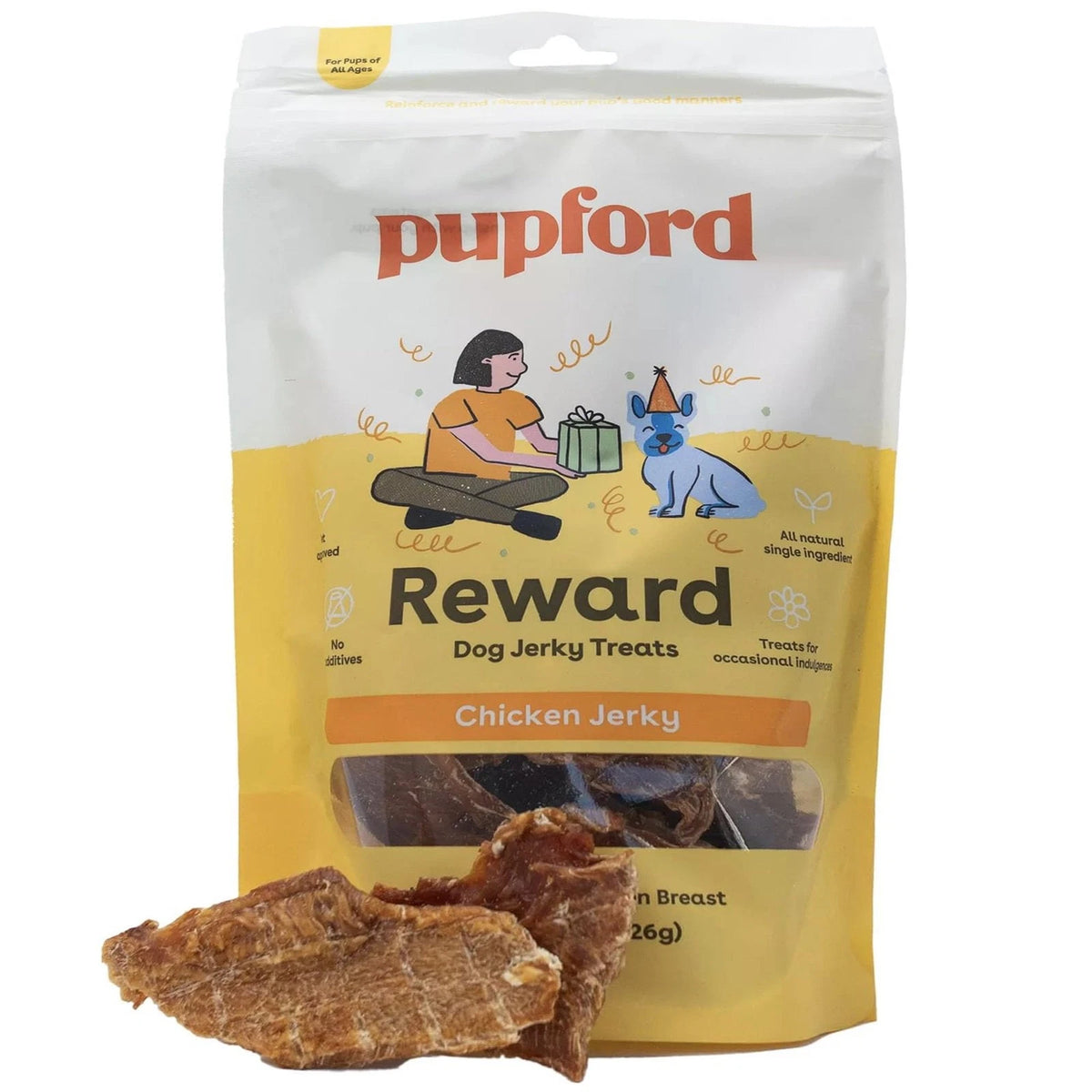 Crunchy Jerky Treats for Dogs & Puppies (4 Ounce Pack)