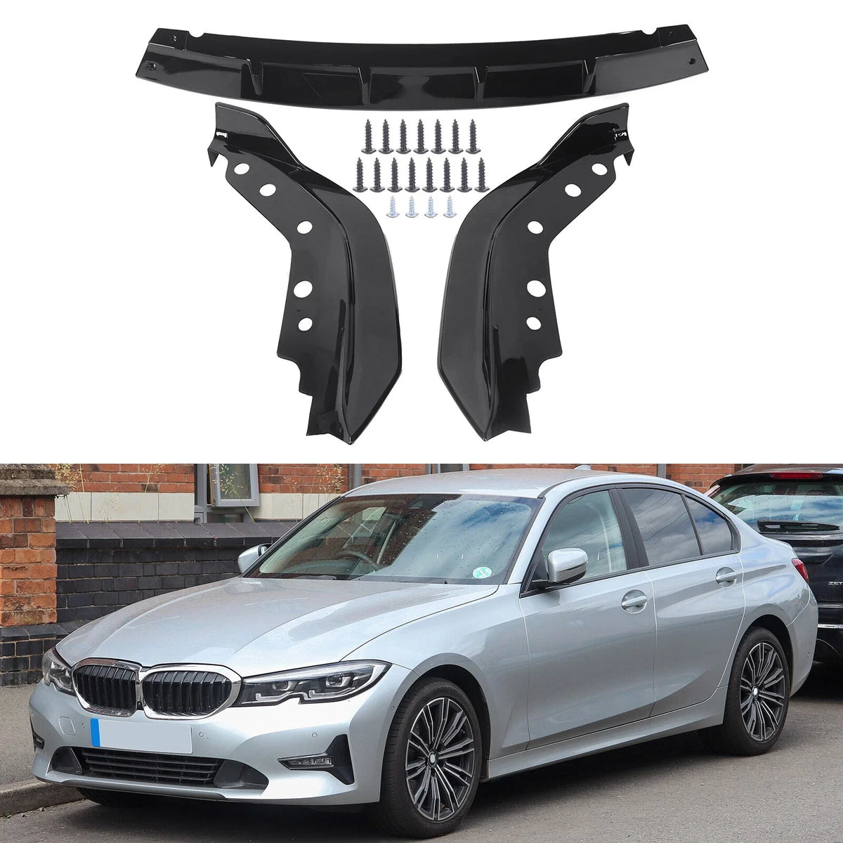 Carbon Fiber Front Bumper Lip Splitter for BMW 3 Series (2019–2022)