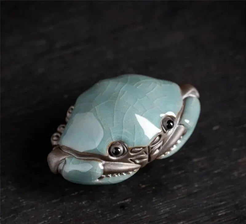 Handmade Cracked Glaze Crab Tea Set for Tea Ceremony