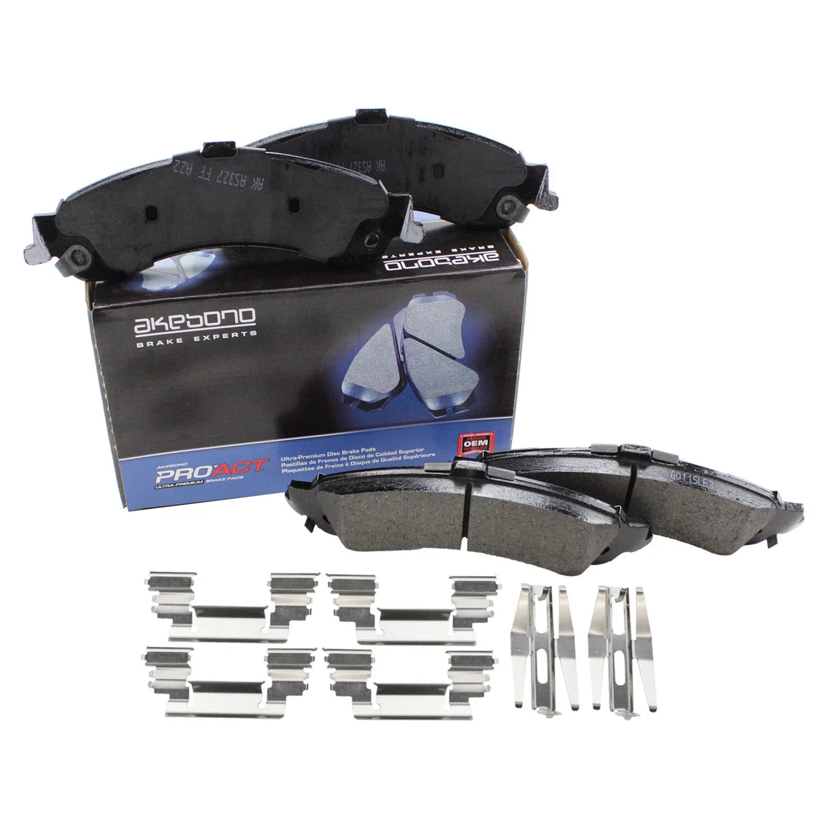 Set of 4 Akebono ProACT Rear Disc Brake Pads for GMC Yukon, Chevy Tahoe, Avalanche 1500 (2000–2014)