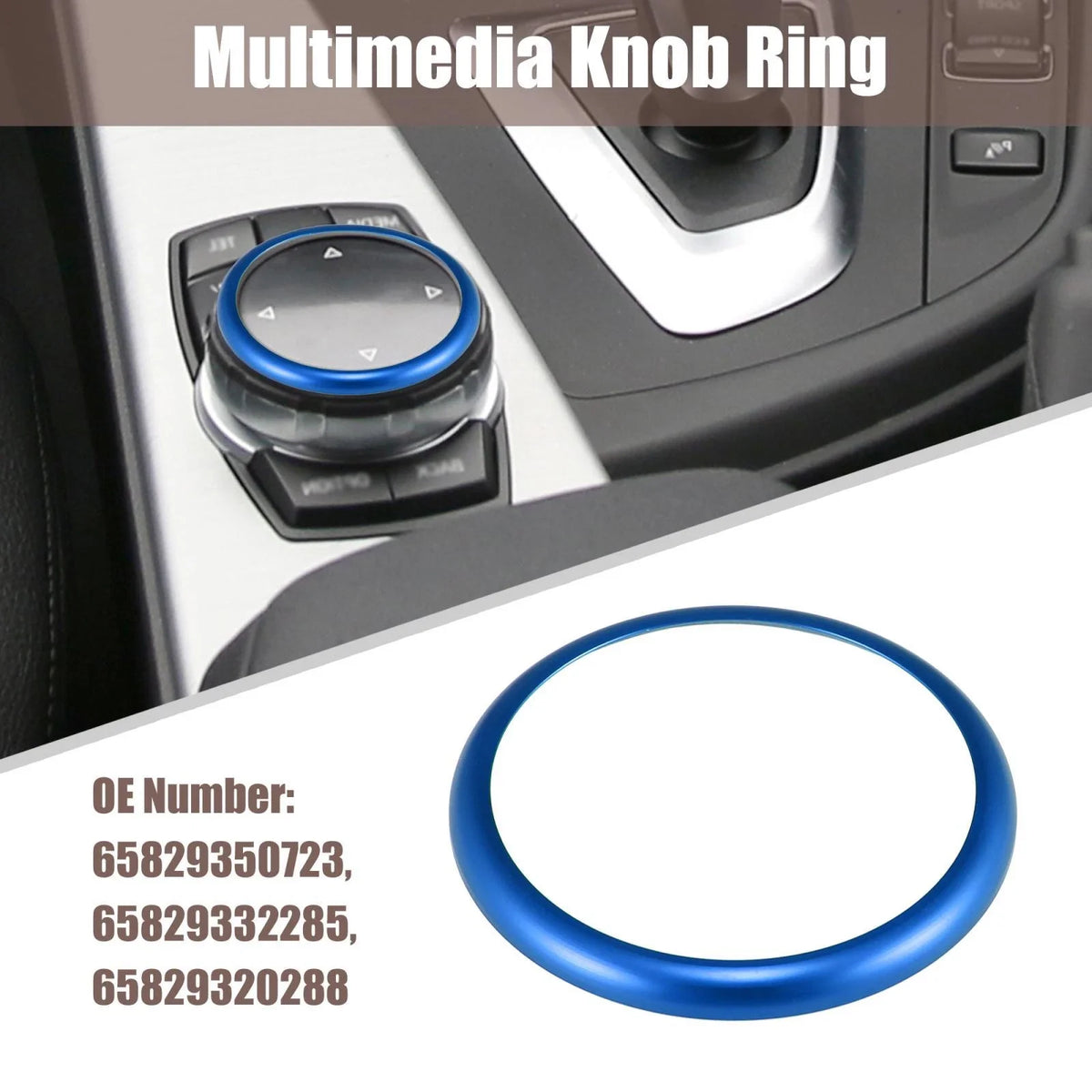 Aluminum Alloy Multimedia Knob Ring for BMW 1 2 3 5 6 7 Series X2 X3 (2000–2023)