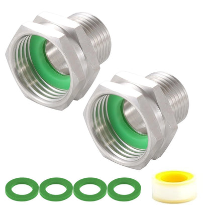 304 Stainless Steel C-3/4" GHT Female x 1/2" NPT Male Fitting