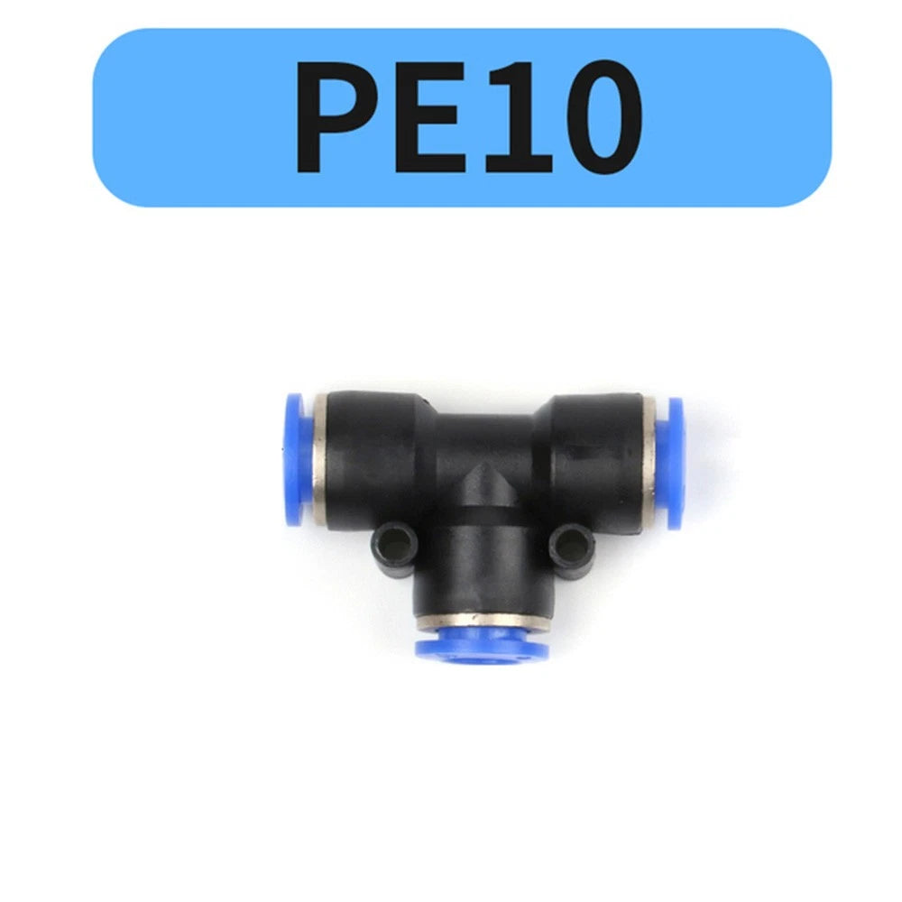 40PCS Tee Union Pneumatic Push In Fitting Connector Tube OD 3/8"