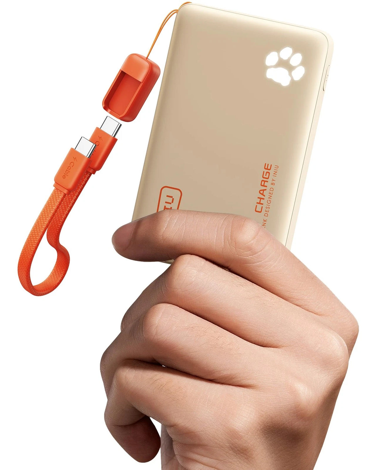 INIU 45W Fast Charging Portable Charger (Mini Size, Beige)