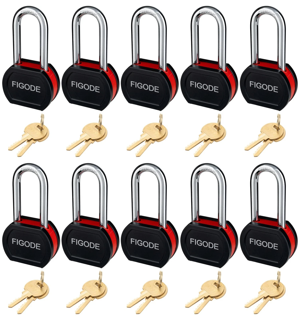 Large Sturdy Steel Locks with 24 Same Keys, Heavy Duty Padlock (2-3/4")