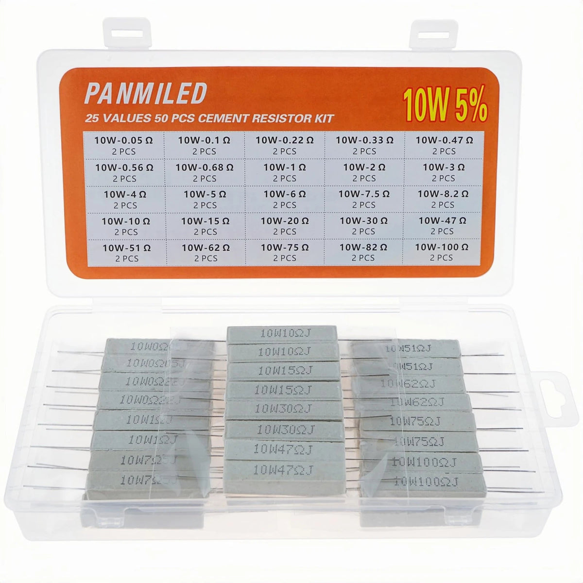 Cement Resistor Kit 10W ±5% for Automotive Applications