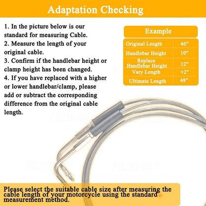 42" Throttle Cable & Idle Kit for - Chrome