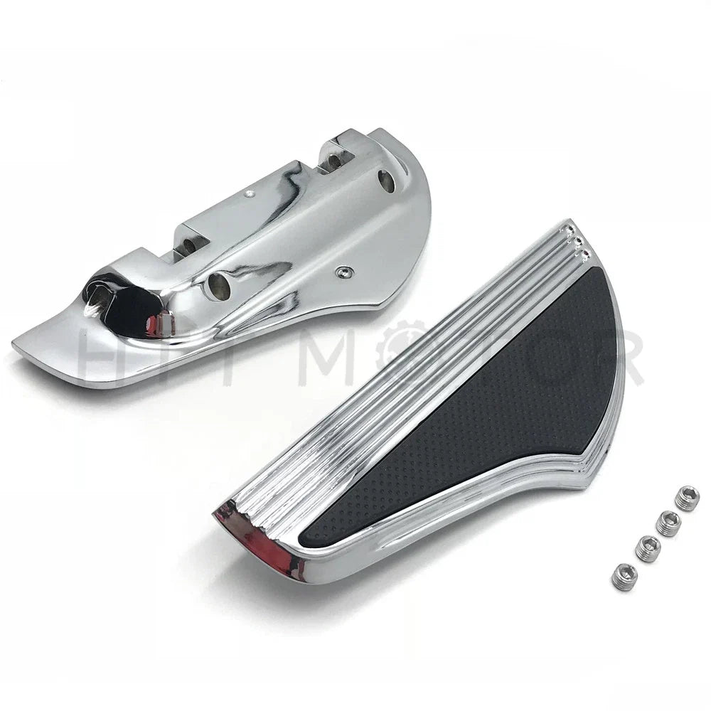 Shark Fin Passenger Footboard for Harley Dyna (2006–2017) & Touring (1986–2019) Chrome