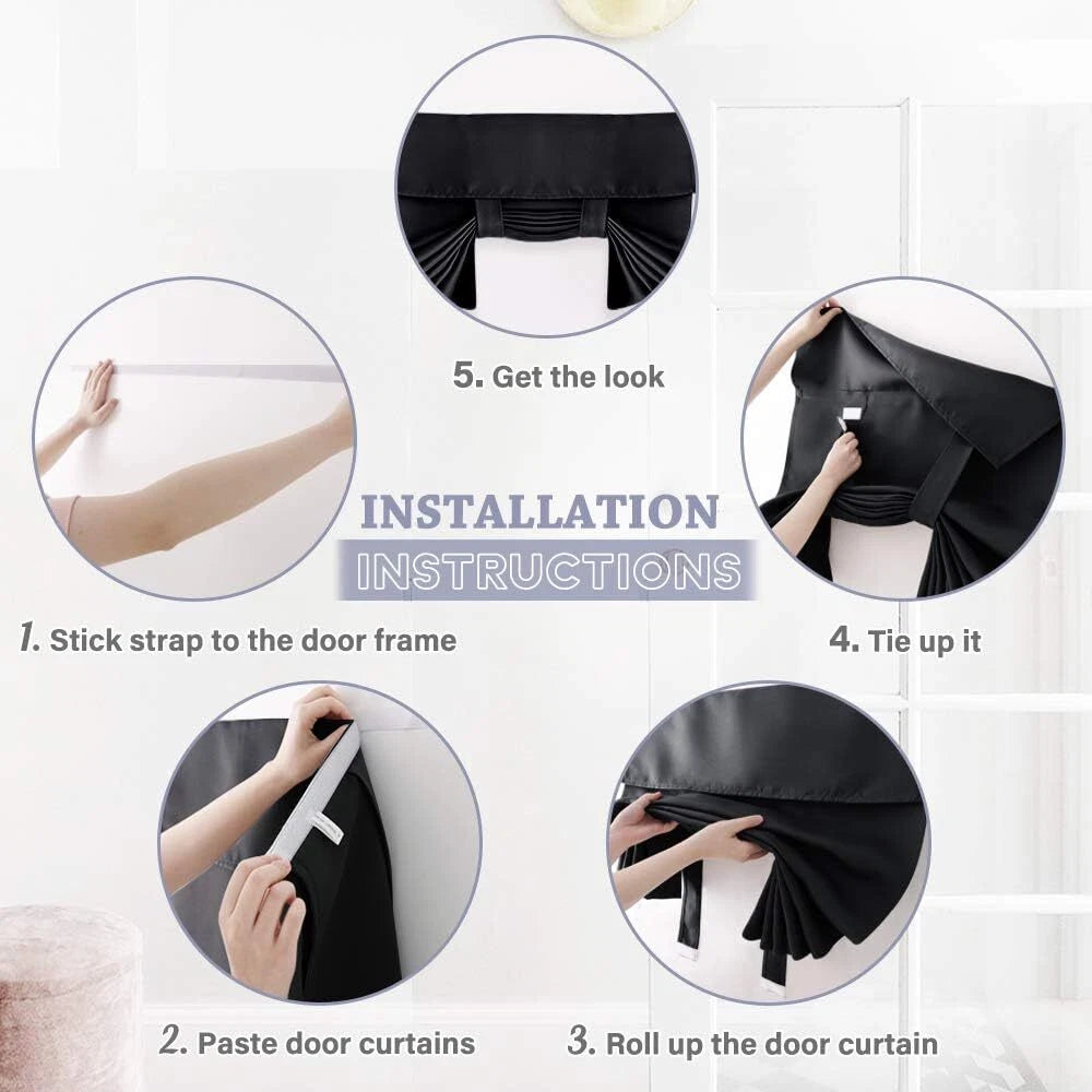 Blackout French Door Curtains for Large Door Window