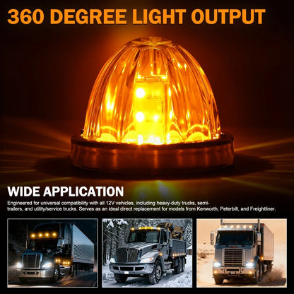 10x Clear Lens LED Side Marker Lights for Truck Trailer