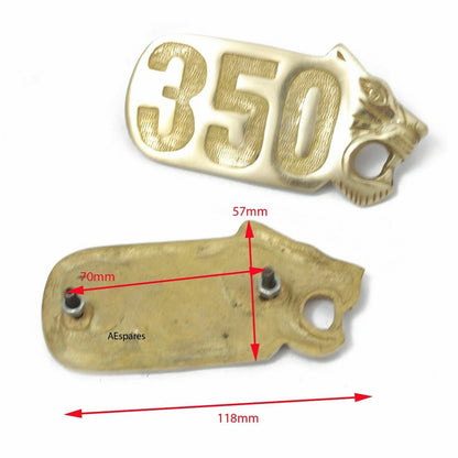 Monogram Badge Set for Royal Enfield Bullet (Fits Tool Box)