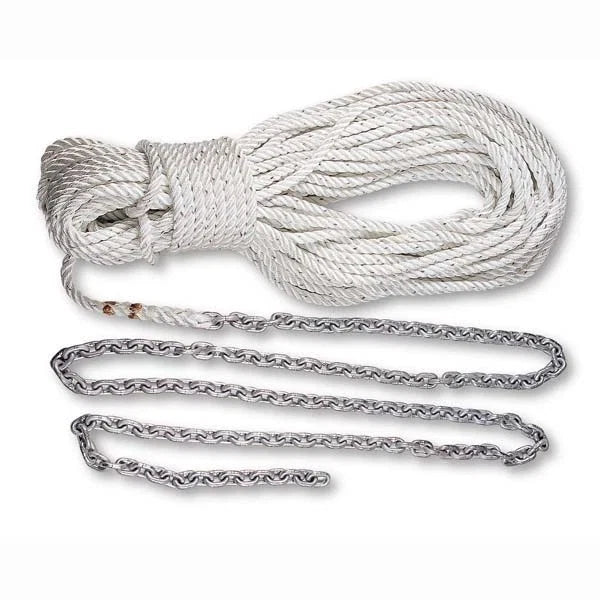 3-Strand Rode 200' X 9/16" Rope & 20' X 5/16" Chain for Lewmar (69000339)