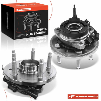 2X Front Wheel Hub & Bearing Assembly with ABS Sensor for Ford Mercury (HA590024, HA590025, 513232, 513233)