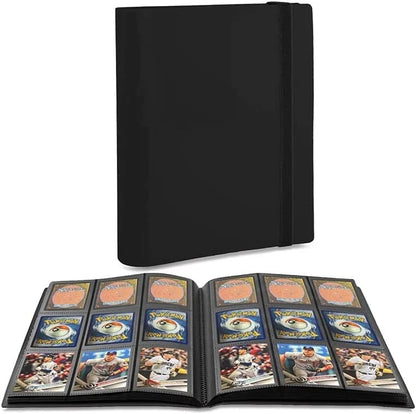 9 Pocket Trading Card Binder Album for Collectors (360 Card Capacity) Black