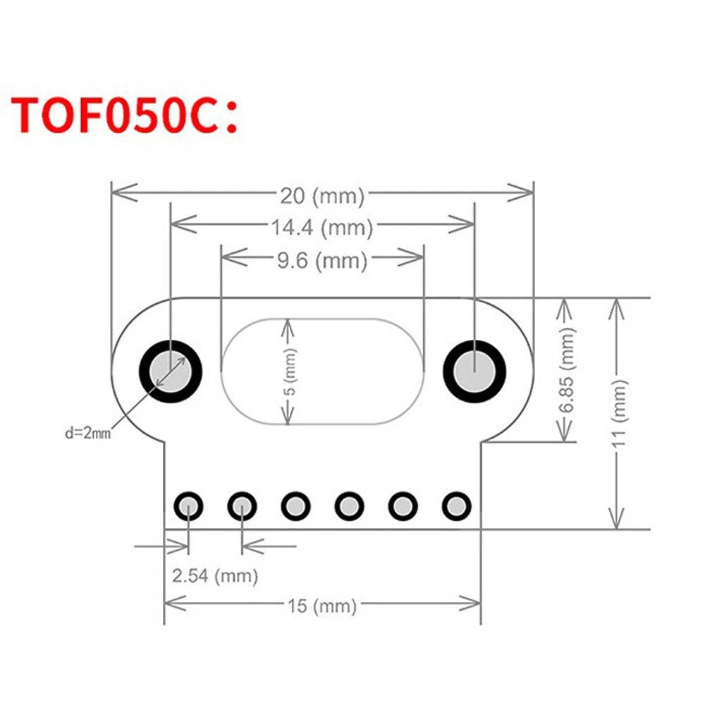 Set of 2 TOF050C Laser Ranging Sensor Module for Arduino