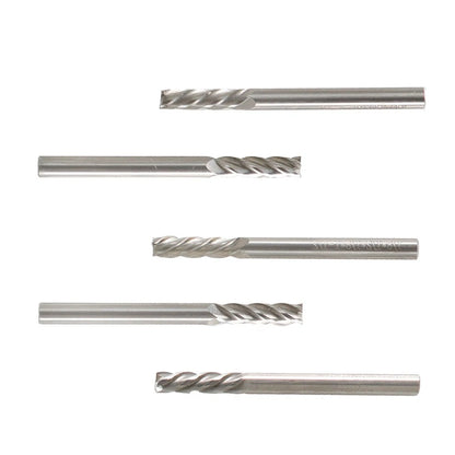 5 Pcs 1/8" 4 Flutes Carbide End Mill for Various Applications