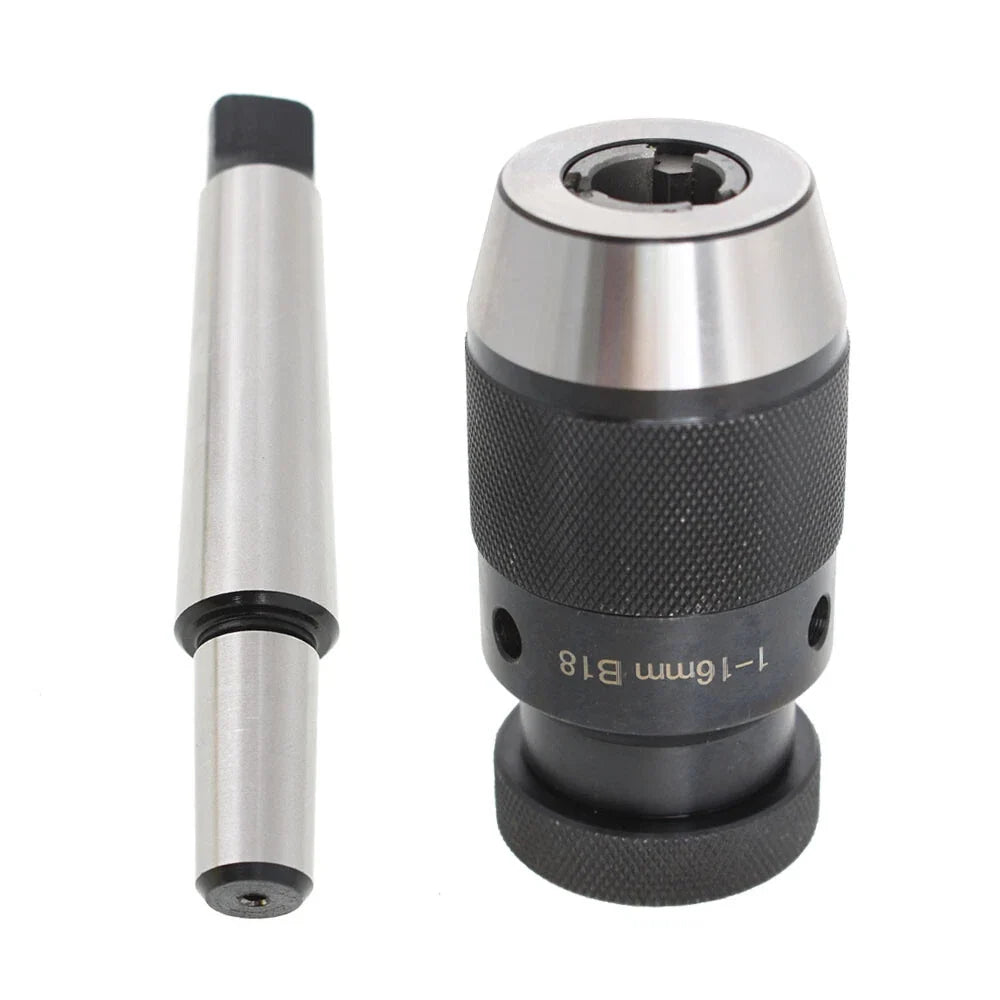 Keyless Precision Self Tighten Lathe Drill Chuck for MT3-B18 (1-16)