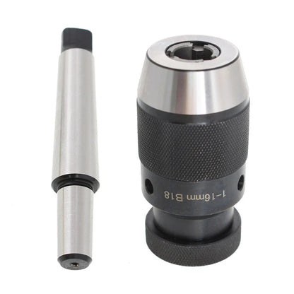 Keyless Precision Self Tighten Lathe Drill Chuck for MT3-B18 (1-16)