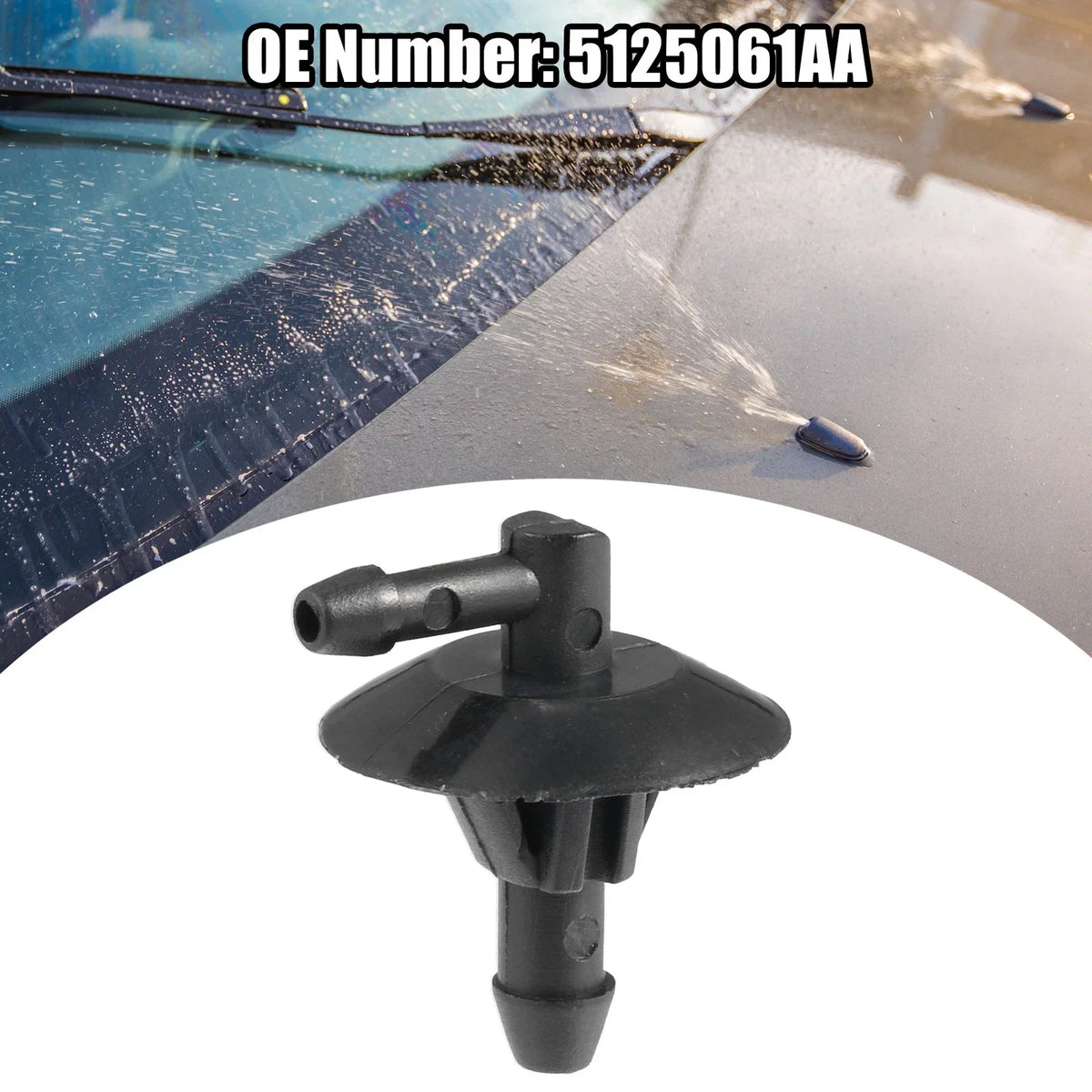 Windshield Wiper Washer Nozzle Spray Jet for Dodge Sprinter 2500 (2007–2018) No. 5125061AA