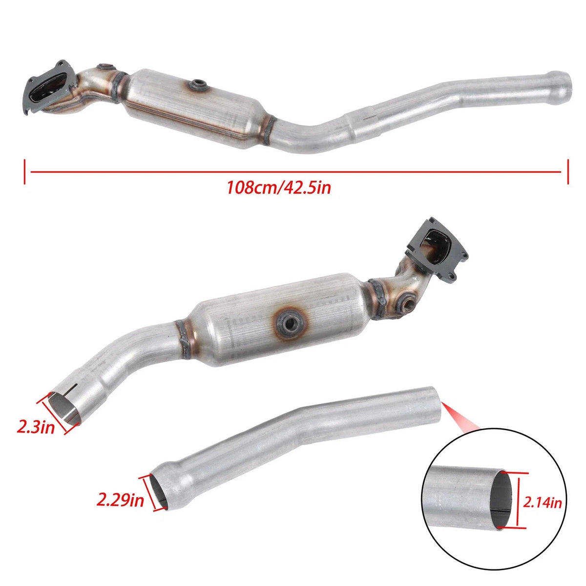 Right Side Catalytic Converter for Jeep Grand Cherokee, Dodge Durango (2013–2019)
