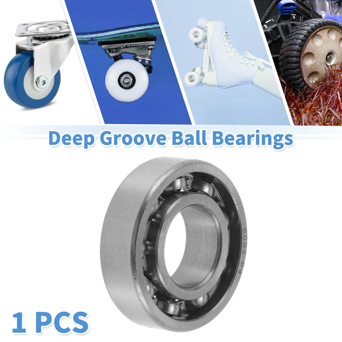 Set of 2 Deep Groove Ball Bearings 15x32x9mm for Automotive Applications