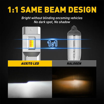 Set of 2 Switchback LED Fog Light Bulbs H8 H11 H16 18W 3000K Yellow 6000K