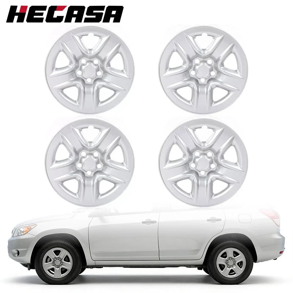 Set of 4 Wheel Hub Caps for Toyota RAV4 (2006–2012) - 17" Silver Full Rim