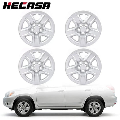 Set of 4 Wheel Hub Caps for Toyota RAV4 (2006–2012) - 17" Silver Full Rim
