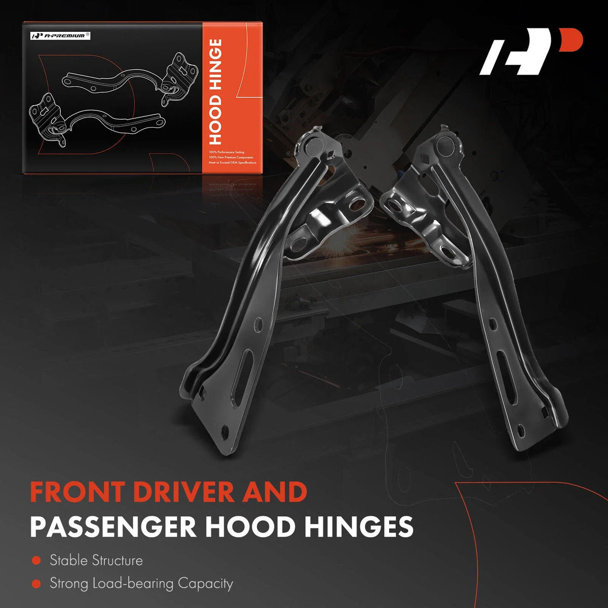 2X Hood Hinges for Honda Accord (2008–2012) & Crosstour (2012–2015)