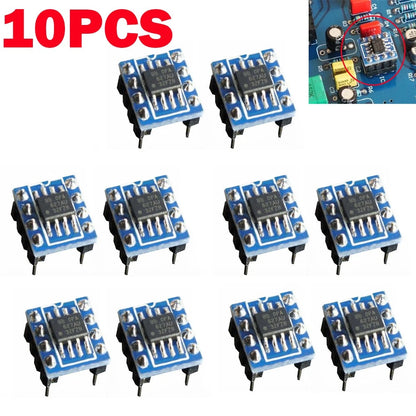 10-Piece Dual to Mono Op Amp Module for OPA627AU, NE5532