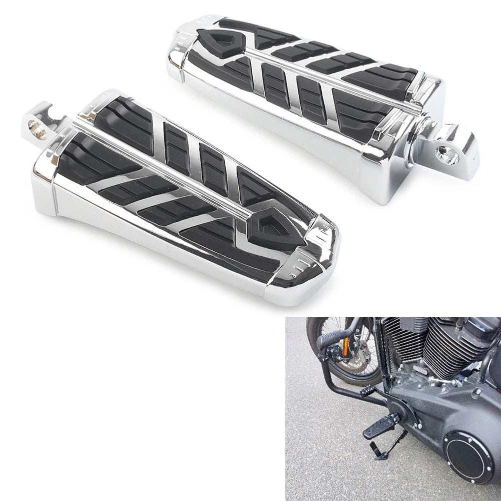 Chrome Foot Pegs for Harley Davidson (10mm)