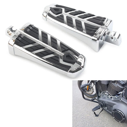 Chrome Foot Pegs for Harley Davidson (10mm)