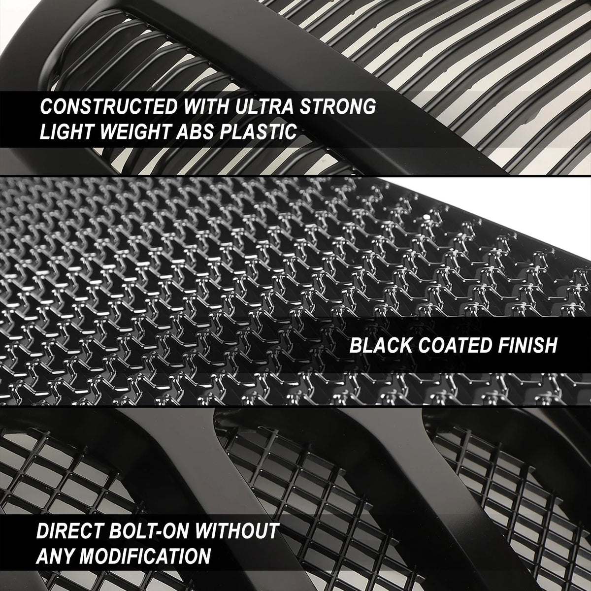 Badgeless Vertical Slat Front Bumper Grille for Chevrolet Silverado 1500 (2014–2015)