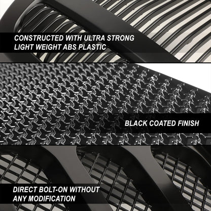 Badgeless Vertical Slat Front Bumper Grille for Chevrolet Silverado 1500 (2014–2015)