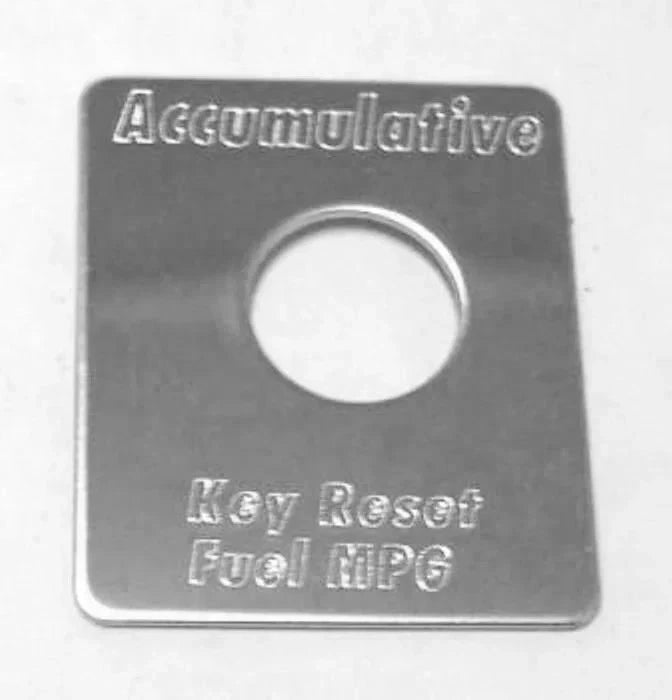 GG Switch Plate for Peterbilt (68491) Reset Fuel MPG Stainless Steel