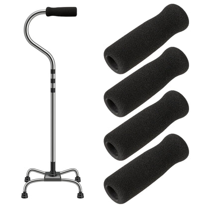 4 Pack Cane Grips for - Black Foam Offset Handle
