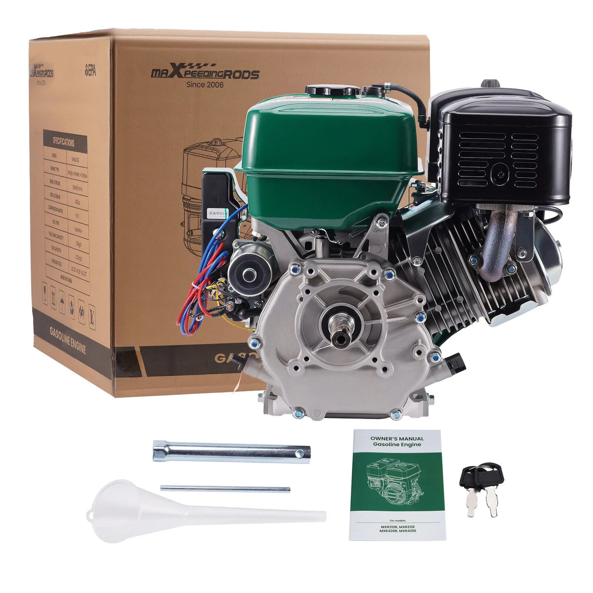 420cc 15HP OHV Horizontal Gas Engine for Lawn Mowers (Electric Start)