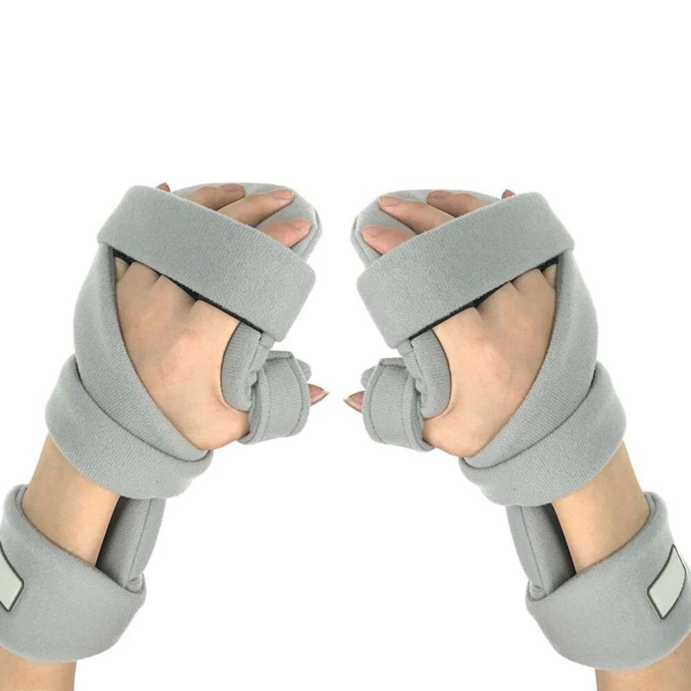 2Pc Adjustable Resting Hand Splint for Stroke Hand Sprain Finger Training